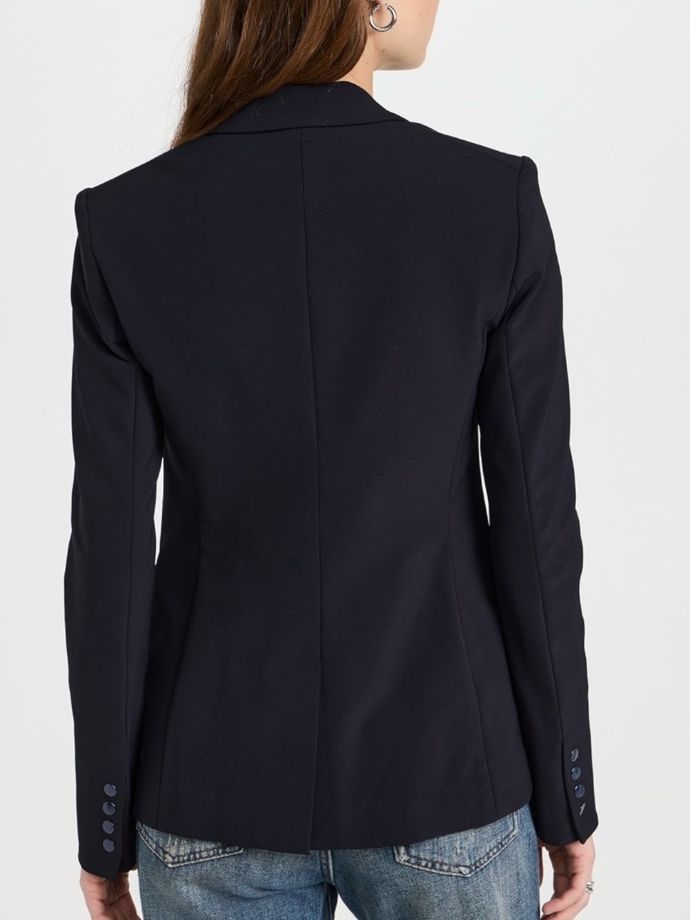 Veronica Beard Scuba Jacket Black Iconic Dickey Blazer Size 0 - Picture 3 of 14